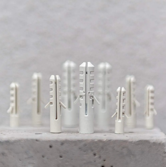 DIY.TK Plastic Drywall Ribbed Anchors Solid Materials Drywall Anchor 260 pcs - Picture 2 of 9